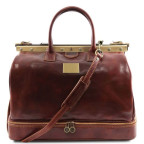 Великий шкіряний саквояж коричневий Tuscany Leather TL141185 Brown - Фотографія № 100