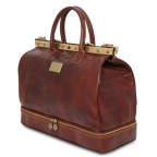 Великий шкіряний саквояж коричневий Tuscany Leather TL141185 Brown - Фотографія № 101