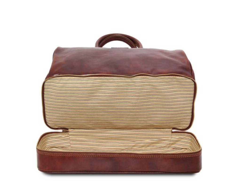 Великий шкіряний саквояж коричневий Tuscany Leather TL141185 Brown - Фотографія № 5
