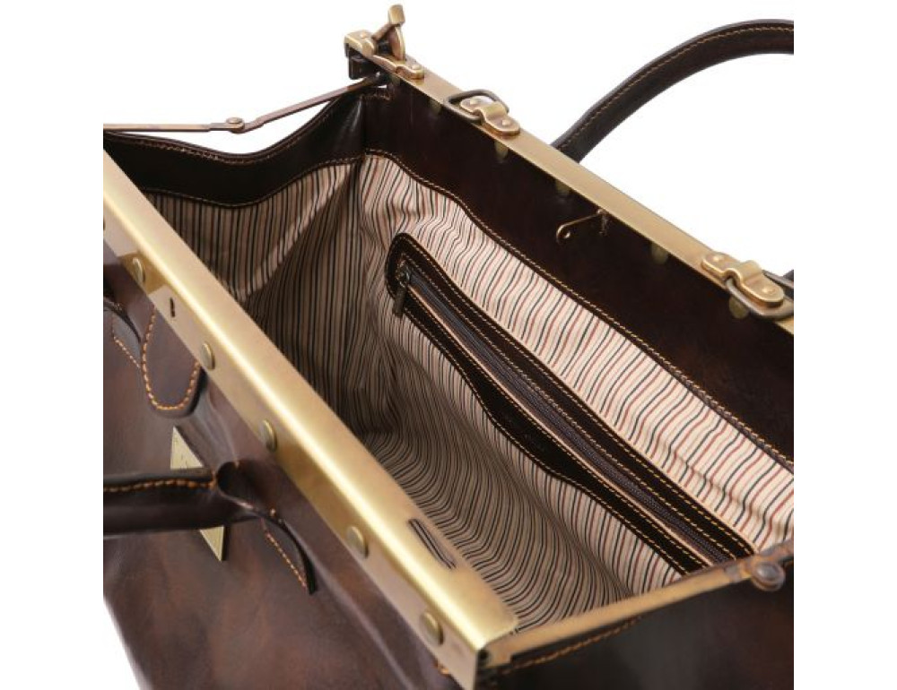 Великий шкіряний саквояж коричневий Tuscany Leather TL141185 Brown - Фотографія № 6
