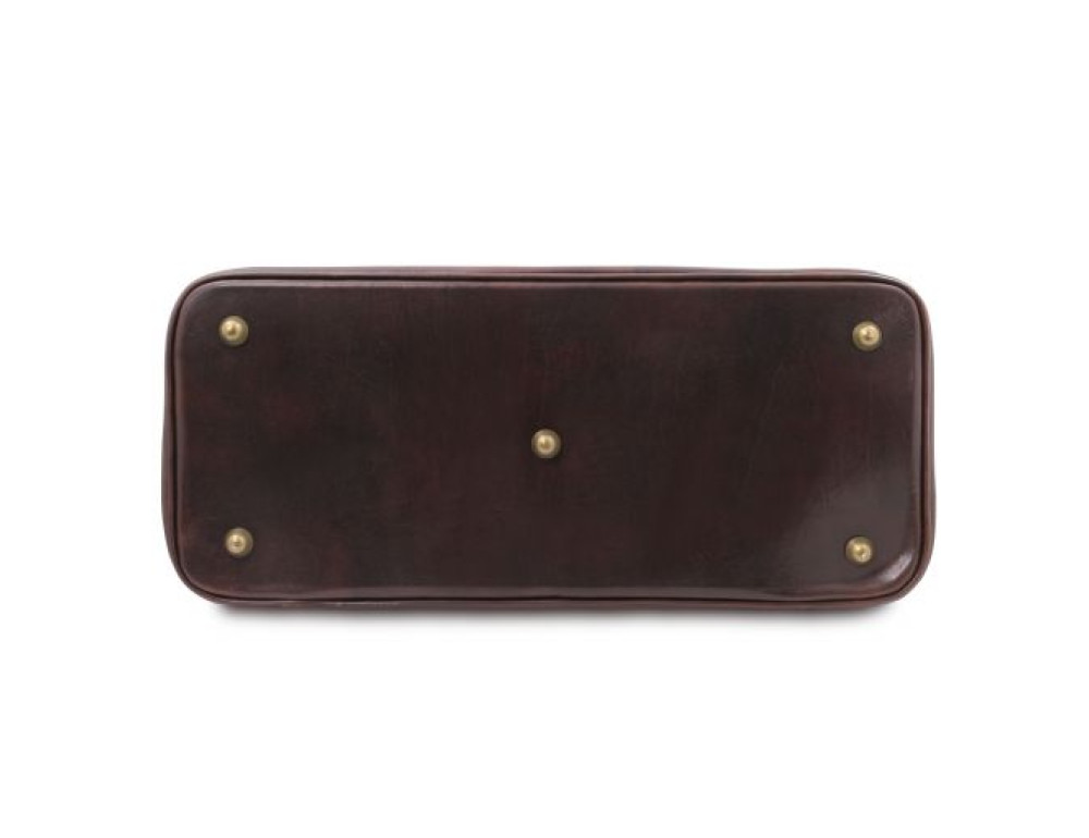 Темно-коричневий шкіряний саквояж Tuscany Leather TL141185 Dark Brown - Фотографія № 3