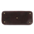 Темно-коричневий шкіряний саквояж Tuscany Leather TL141185 Dark Brown - Фотографія № 102