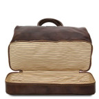 Темно-коричневий шкіряний саквояж Tuscany Leather TL141185 Dark Brown - Фотографія № 104