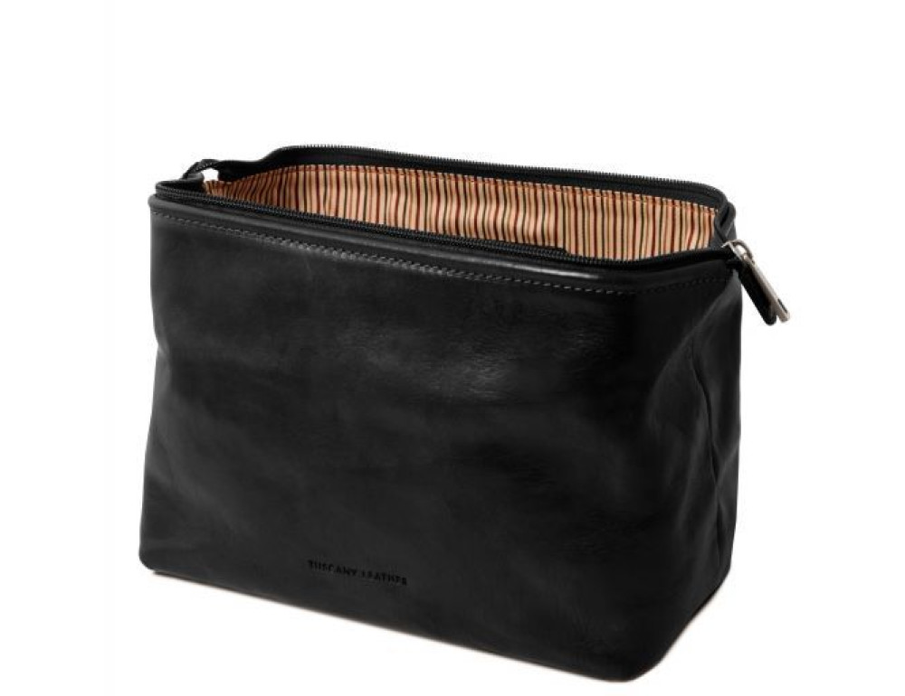 Чорна шкіряна косметичка Tuscany Leather TL141219 Black - Фотографія № 3