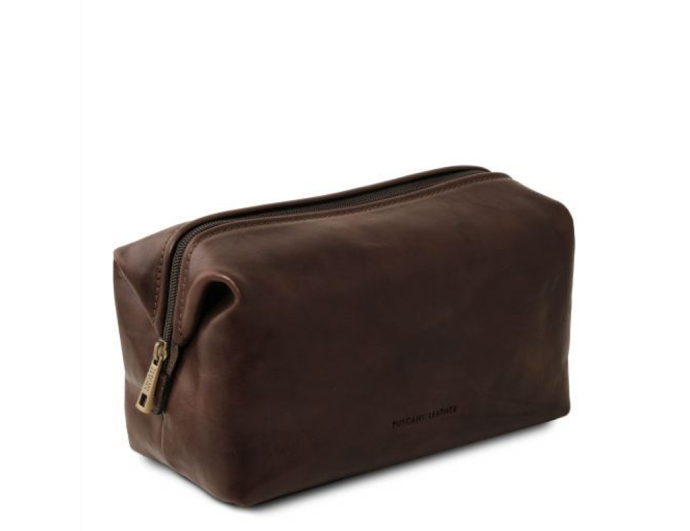 Темно-коричнева шкіряна косметичка Tuscany Leather TL141219 Dark Brown - Фотографія № 2