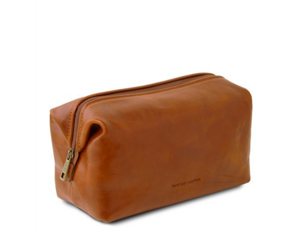 Світло-коричнева шкіряна косметичка Tuscany Leather TL141219 Med - Фотографія № 2
