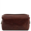 Маленька шкіряна косметичка коричневого кольору SMARTY Tuscany Leather TL141220 Brown
