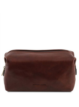 Маленька шкіряна косметичка коричневого кольору SMARTY Tuscany Leather TL141220 Brown