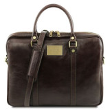 Женская кожаная деловая сумка Tuscany Leather TL141283 Dark Brown