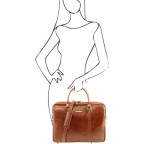 Світло-коричнева жіночий діловий сумка Tuscany Leather TL141283 Med - Фотографія № 101