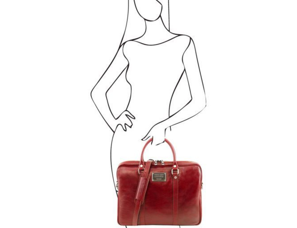 Червона ділова сумка для жінок Tuscany Leather TL141283 Red - Фотографія № 2