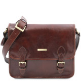 Коричнева шкіряна наплічна сумка POSTMAN Tuscany Leather tl141288 Brown