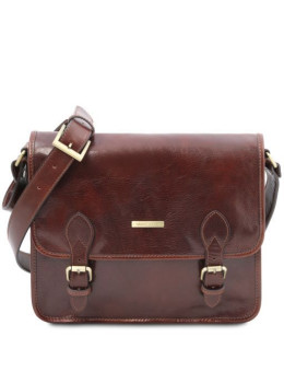 Коричнева шкіряна наплічна сумка POSTMAN Tuscany Leather tl141288 Brown