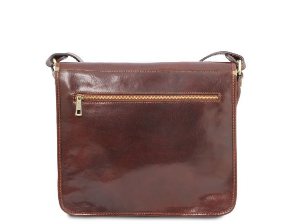 Чоловіча сумка месенджер POSTMAN Tuscany Leather tl141288 Black - Фотографія № 2