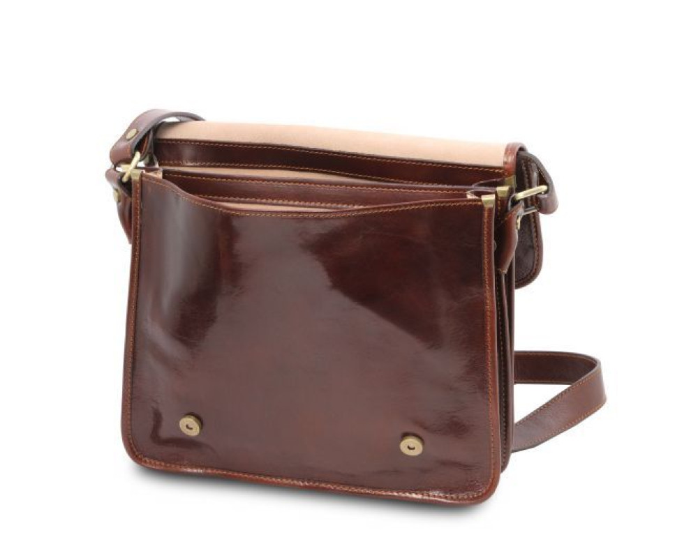 Темно-коричнева чоловіча сумка POSTMAN Tuscany Leather tl141288 Dark Brown - Фотографія № 3