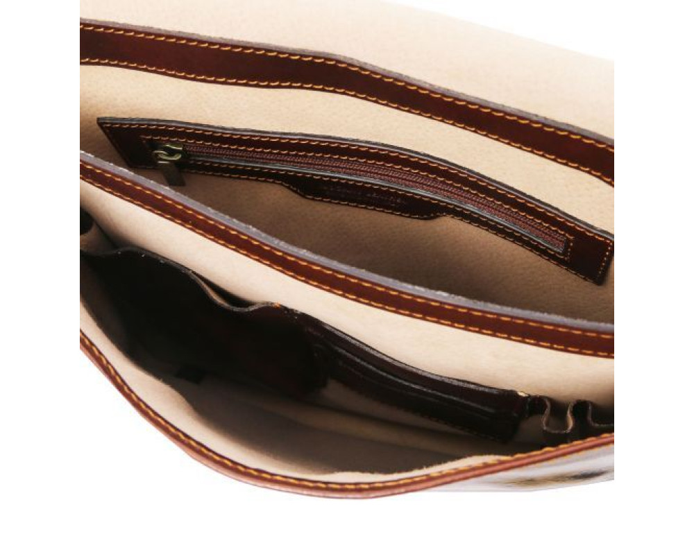 Темно-коричнева чоловіча сумка POSTMAN Tuscany Leather tl141288 Dark Brown - Фотографія № 5