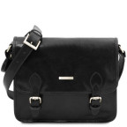 Чоловіча сумка месенджер POSTMAN Tuscany Leather tl141288 Black - Фотографія № 100