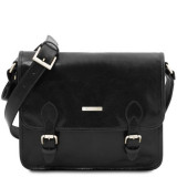 Чоловіча сумка месенджер POSTMAN Tuscany Leather tl141288 Black