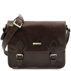Темно-коричнева чоловіча сумка POSTMAN Tuscany Leather tl141288 Dark Brown - Фотографія № 100