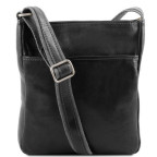 Чёрная мужская кожаная сумка мессенджер Tuscany Leather JASON TL141300 Black - Фото № 100