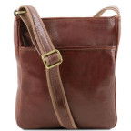 Коричнева шкіряна сумка через плече Tuscany Leather JASON TL141300 Brown - Фотографія № 100