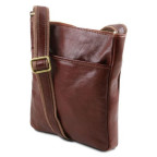 Коричнева шкіряна сумка через плече Tuscany Leather JASON TL141300 Brown - Фотографія № 102