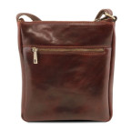 Чёрная мужская кожаная сумка мессенджер Tuscany Leather JASON TL141300 Black - Фото № 102