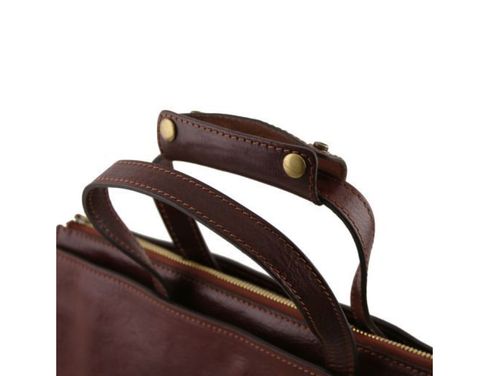 Світло-коричневий жіночий портфель з натуральної шкіри Tuscany Leather TL141343 Med - Фотографія № 4