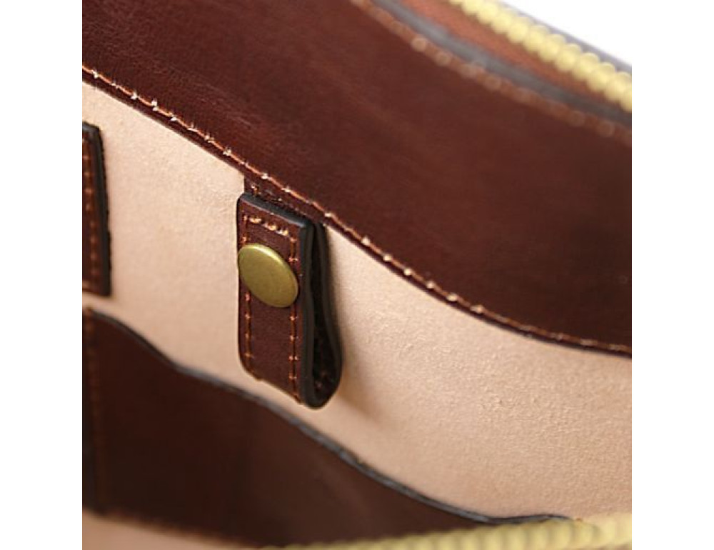 Світло-коричневий жіночий портфель з натуральної шкіри Tuscany Leather TL141343 Med - Фотографія № 10