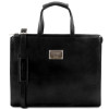 Чорний жіночий шкіряний портфель Tuscany Leather TL141343 Black Чорний жіночий шкіряний портфель Tuscany Leather TL141343 Black