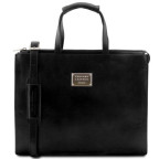 Чорний жіночий шкіряний портфель Tuscany Leather TL141343 Black - Фотографія № 100