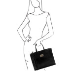 Чорний жіночий шкіряний портфель Tuscany Leather TL141343 Black - Фотографія № 101
