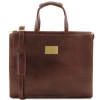 Коричнева шкіряна ділова сумка жіноча Tuscany Leather TL141343 Brown
