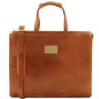 Світло-коричневий жіночий портфель з натуральної шкіри Tuscany Leather TL141343 Med - Фотографія № 100