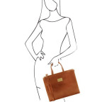 Світло-коричневий жіночий портфель з натуральної шкіри Tuscany Leather TL141343 Med - Фотографія № 101