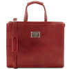 Червоний шкіряний жіночий портфель Tuscany Leather TL141343 Red
