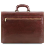 Чорний італійський портфель з натуральної шкіри Tuscany Leather TL141348 Black - Фотографія № 105