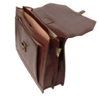 Коричневий шкіряний портфель чоловічий Tuscany Leather TL141348 Brown - Фотографія № 107