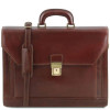 Коричневий шкіряний портфель чоловічий Tuscany Leather TL141348 Brown