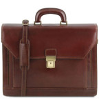 Коричневий шкіряний портфель чоловічий Tuscany Leather TL141348 Brown - Фотографія № 100
