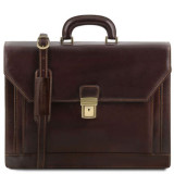 Великий портфель чоловічий Tuscany Leather TL141348 Dark Brown