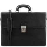 Чорний чоловічий портфель Tuscany Leather TL141350 Black