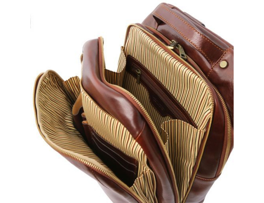 Великий чоловічий рюкзак зі шкіри Tuscany Leather TL141402 Black - Фотографія № 3