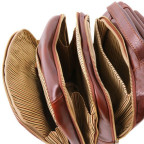 Чоловік шкіряний рюкзак на три відділення Tuscany Leather TL141402 Dark Brown - Фотографія № 106