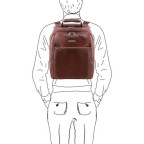 Коричневий рюкзак чоловічий на три відділення Tuscany Leather TL141402 Brown - Фотографія № 101