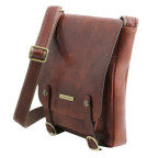 Коричнева чоловіча сумка через плече Tuscany Leather TL141406 Brown - Фотографія № 102