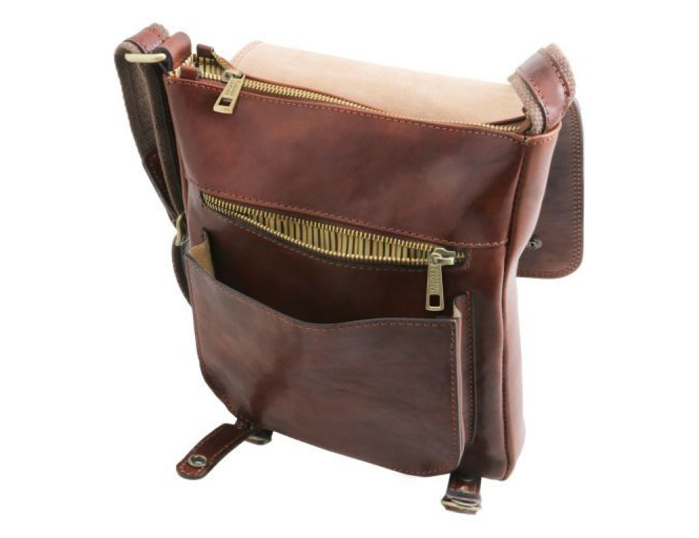Коричнева чоловіча сумка через плече Tuscany Leather TL141406 Brown - Фотографія № 5