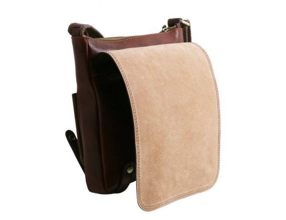 Коричнева чоловіча сумка через плече Tuscany Leather TL141406 Brown - Фотографія № 7
