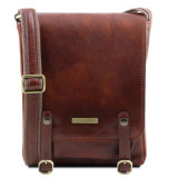 Коричнева чоловіча сумка через плече Tuscany Leather TL141406 Brown