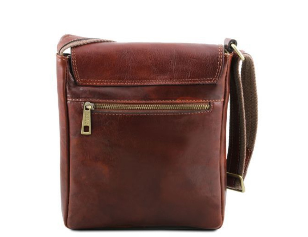 Світло-коричнева чоловіча сумка через плече Tuscany Leather tl141407 Med - Фотографія № 4